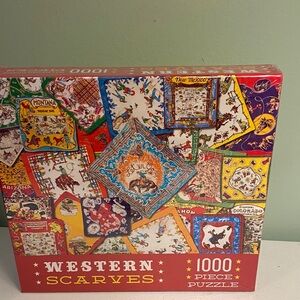 Gibbs Smith Red and Blue Western Puzzle 1000 Pieces